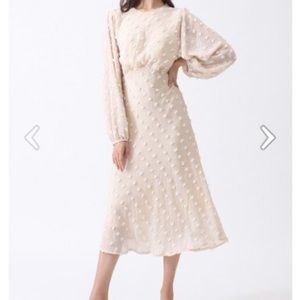 Chicwish Cotton Candy Cream Maxi Dress